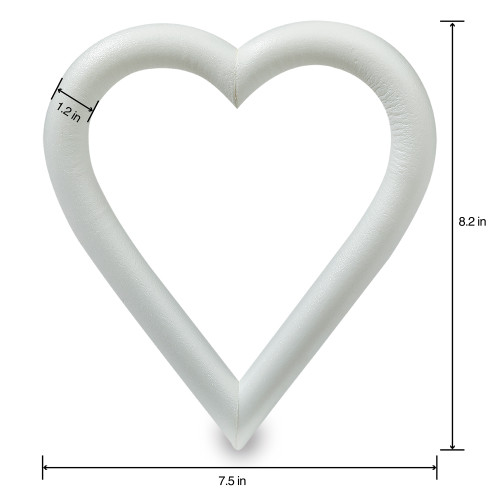 48 Pack - FloraCraft CraftFoM Heart Bulk Pack-8.2"X7.5"X1.2" - XTH9U48 48 Pack - FloraCraft CraftFoM Heart Bulk Pack-8.2"X7.5"X1.2" - XTH9U48