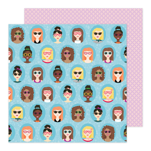 25 Pack - Damask Love Life's A Party Double-Sided Cardstock 12"X12"-Girlfriends - DLLAP12-10648 - 718813132015