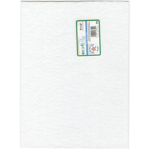 12 Pack - Kunin Eco-Fi Plus Premium Felt Sheet 9"X12"-White - POIMU-550 - 028981468404