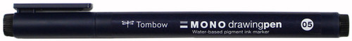 Tombow MONO Drawing Pen 0.5mm Tip-Black - 56402 - 085014564021
