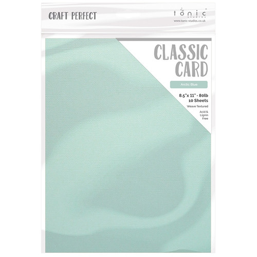 Craft Perfect Weave Textured Classic Card 8.5"X11" 10/Pkg-Arctic Blue - CARD 8-9644E - 818569026443