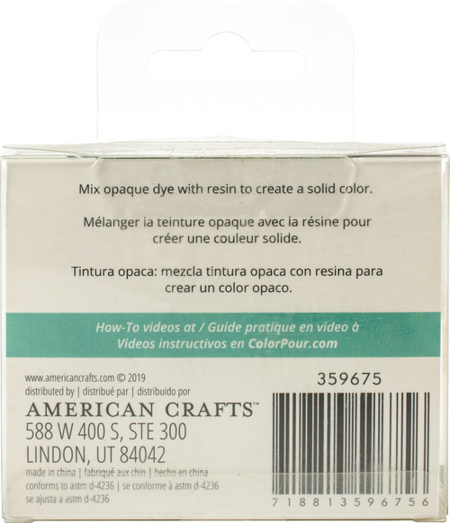 American Crafts Color Pour Resin Dyes .3oz 4/Pkg-Opaque - Metallic - CPRDYE1-59675 American Crafts Color Pour Resin Dyes .3oz 4/Pkg-Opaque - Metallic - CPRDYE1-59675