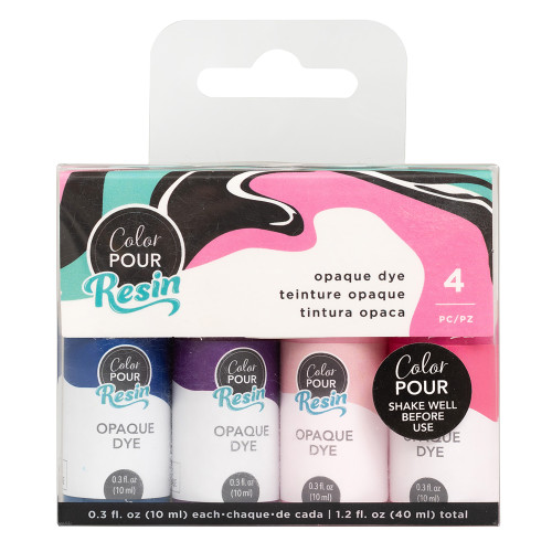 American Crafts Color Pour Resin Dyes .3oz 4/Pkg-Opaque - Mixed Berry - CPRDYE1-59901 - 718813599016