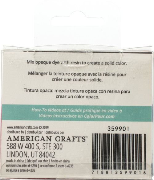 American Crafts Color Pour Resin Dyes .3oz 4/Pkg-Opaque - Mixed Berry - CPRDYE1-59901 American Crafts Color Pour Resin Dyes .3oz 4/Pkg-Opaque - Mixed Berry - CPRDYE1-59901