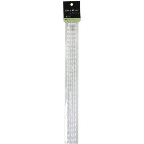 10 Pack - Eyelet Outlet Adhesive Pearl Strips 12" 5/Pkg-White - EOB1-WHT - 810787021026