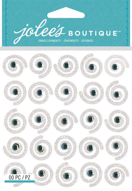 Jolee's Boutique Themed Embellishment-Silver Swirls - 50-20922 - 015586891690