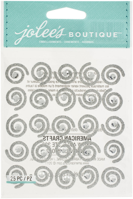 Jolee's Boutique Themed Embellishment-Silver Swirls - 50-20922 - 015586891690