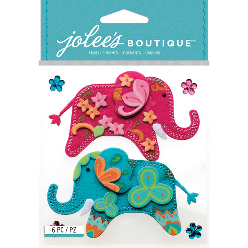 Jolee's Boutique Themed Embellishment-Stitched Elephant - 50-21289 - 015586956702