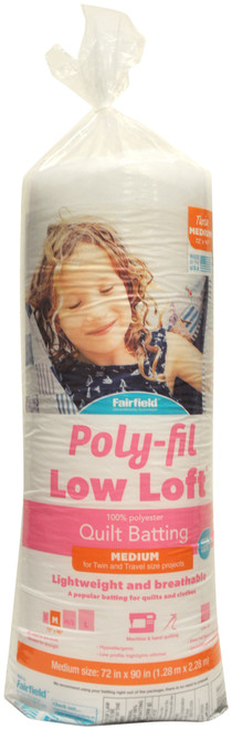 12 Pack - Fairfield Low-Loft Bonded Polyester Batting-Twin Size 72"X90" - L72 - 035352111661