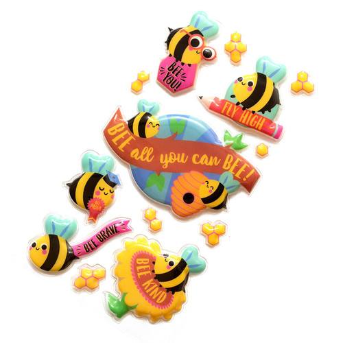 Sticko Dimensional Stickers-School Bee, 13/Pkg - 8601696