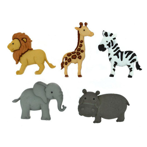 6 Pack - Dress It Up Embellishments-Zoo Cuties - DIUBTN-9005