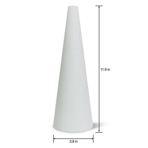 24 Pack - FloraCraft CraftFoM Cone Bulk Pack-3.8"X11.9" - C124W