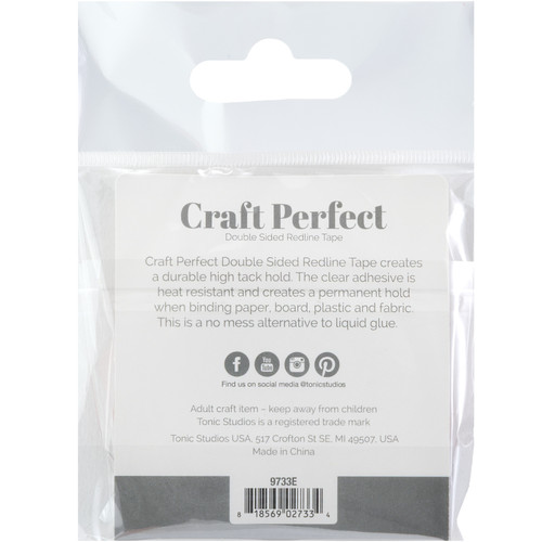 3 Pack - Craft Perfect Redline Tape .47"X5.5yds-Clear - 9733E