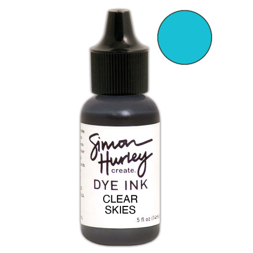 3 Pack - Simon Hurley create. Dye Ink Reinker-Clear Skies - HUI-67344 - 789541067344