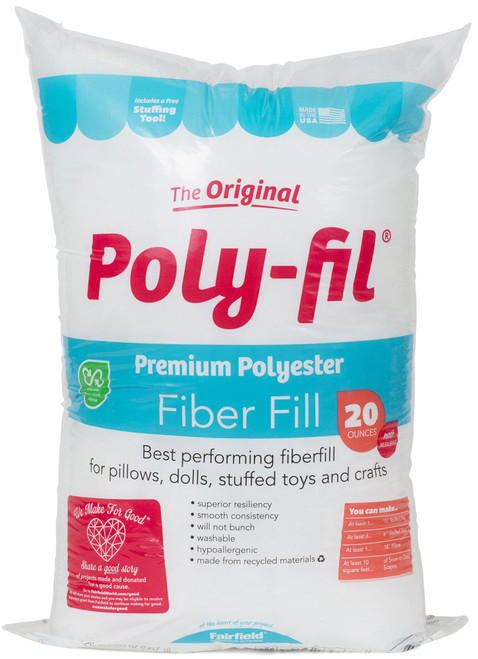 12 Pack - Fairfield Poly-Fil Premium Polyester Fiberfill-20oz - PF20B - 035352111401