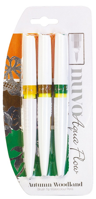 Nuvo Aqua Flow Pens 3/Pkg-Autumn Woodland - 890N - 5060407158907