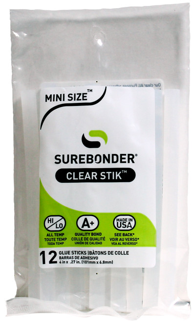 5 Pack - Surebonder All-Purpose Stik Mini Glue Sticks 12/Pkg-.28"X4" - DT-12 - 018239500123