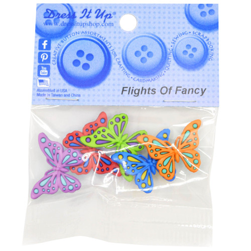 Dress It Up Embellishments-Flights Of Fancy - DIUBTN-9006 - 787117573060