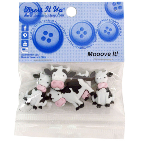 Dress It Up Embellishments-Mooove It! - DIUBTN-8977 - 787117572773 Dress It Up Embellishments-Mooove It! - DIUBTN-8977 - 787117572773