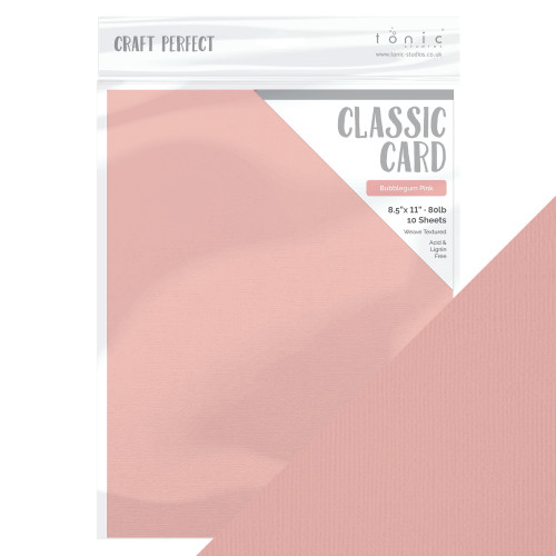 3 Pack - Craft Perfect Weave Textured Classic Card 8.5"X11" 10/Pkg-Bubblegum Pink - CARD 8-9664 - 818569026641