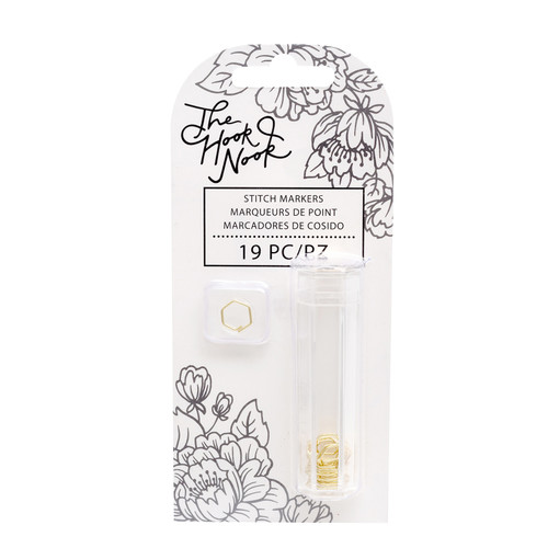 6 Pack - The Hook Nook Split Ring Stitch Markers-Gold - HN355863 - 718813558631