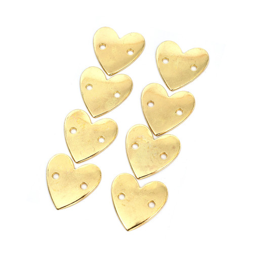 3 Pack - The Hook Nook Sew-On Project Labels-Gold Metal Hearts 8/Pkg - HN355858