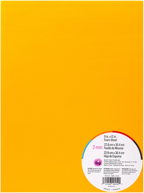 10 Pack - CousinDIY Foam Sheet 9"X12" 2mm-Orange - 5A002F6G-62 - 191648094541