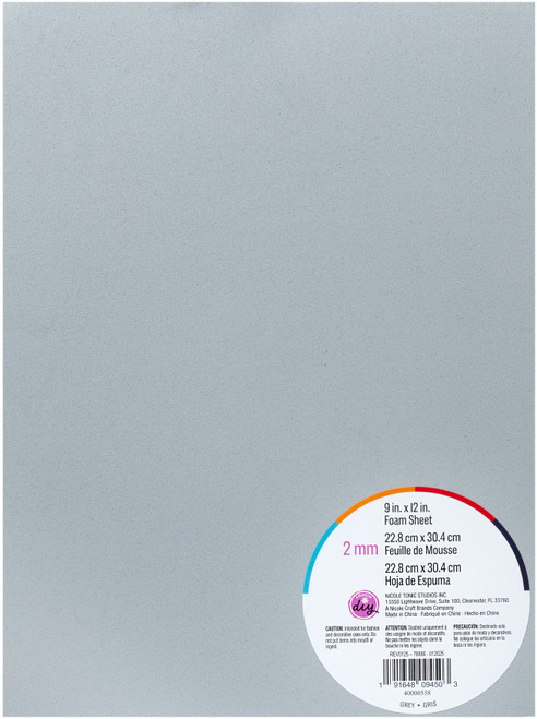 10 Pack - CousinDIY Foam Sheet 9"X12" 2mm-Grey - 5A002F7N-58 - 191648094503