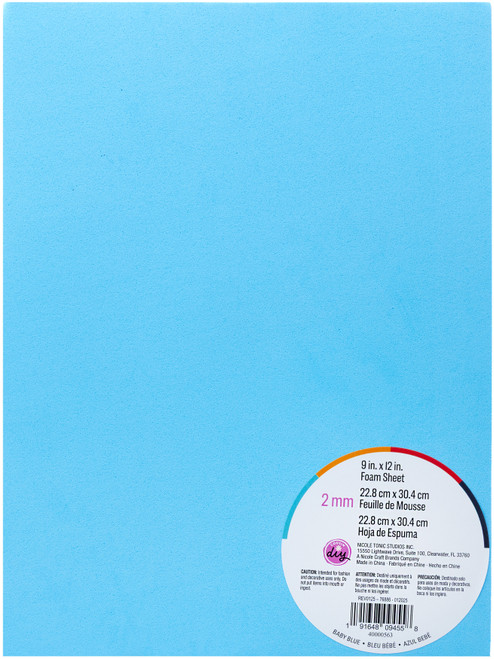 10 Pack - CousinDIY Foam Sheet 9"X12" 2mm-Baby Blue - 5A002F6Z-63 - 191648094558