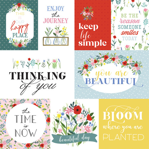25 Pack - Flora No. 4 Double-Sided Cardstock 12"X12"-Bold Journaling Cards - CBFLN135-10