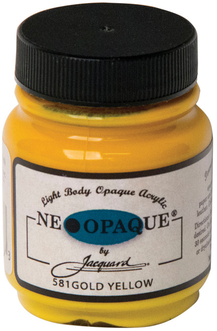 3 Pack - Jacquard Neopaque Acrylic Paint 2.25oz-Gold Yellow - NEOPAQUE-581 - 743772158103