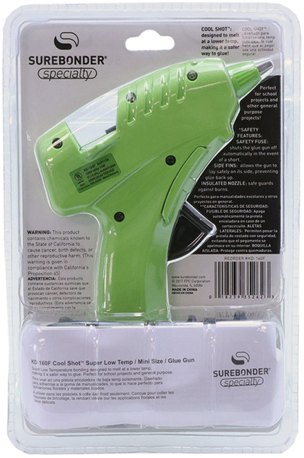 3 Pack - Surebonder Super Low-Temp Cool Shot Mini Glue Gun-Lime Green - KD-160 3 Pack - Surebonder Super Low-Temp Cool Shot Mini Glue Gun-Lime Green - KD-160
