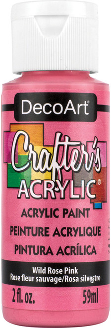 6 Pack - DecoArt Crafter's Acrylic All-Purpose Paint 2oz-Wild Rose Pink - DCA-69 - 766218005724 6 Pack - DecoArt Crafter's Acrylic All-Purpose Paint 2oz-Wild Rose Pink - DCA-69 - 766218005724
