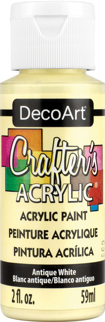 6 Pack - DecoArt Crafter's Acrylic All-Purpose Paint 2oz-Antique White - DCA-03 - 016455545324