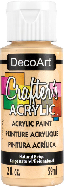 6 Pack - DecoArt Crafter's Acrylic All-Purpose Paint 2oz-Natural Beige - DCA-09 - 016455545386 6 Pack - DecoArt Crafter's Acrylic All-Purpose Paint 2oz-Natural Beige - DCA-09 - 016455545386
