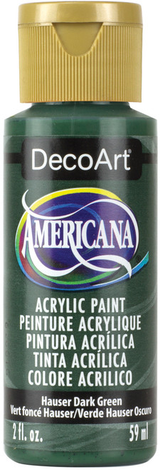 6 Pack - DecoArt Americana Acrylic Paint 2oz-Hauser Dark Green - Opaque - DA-133 - 016455233306