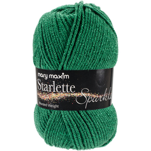 10 Pack - Mary Maxim Starlette Sparkle Yarn-Emerald - Y127-104 - 848787017824