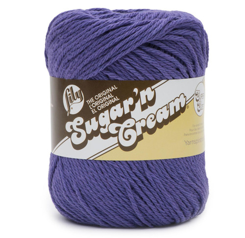 6 Pack - Lily Sugar'n Cream Yarn - Solids Super Size-Dark Orchid - 102018-18805 - 057355428041