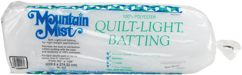 12 Pack - Mountain Mist Quilt-Light Polyester Batting-Queen Size 90"X108" - 223MM - 027206222234