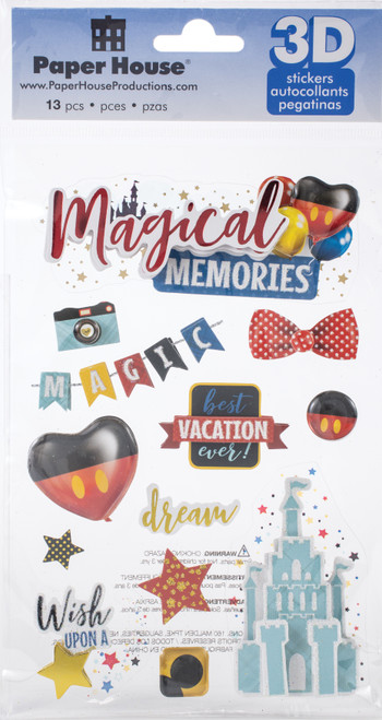 Paper House 3D Stickers-Magical Memories - STDM311E - 767636830981