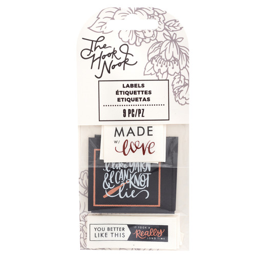 The Hook Nook Sew-On Project Labels-Cloth 9/Pkg - HN352151 - 718813521512