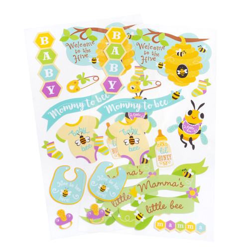 Sticko Flat Stickers-Baby Beehive, 26/Pkg - 5201522
