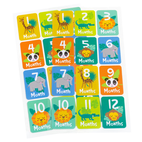 Sticko Flat Stickers-Baby Boy Month, 24/Pkg - 5201523
