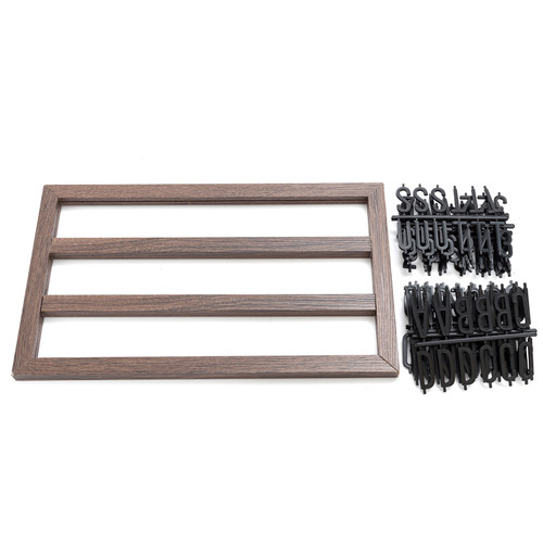 DCWV Backless Letterboard 20"X12"-Walnut - 614897