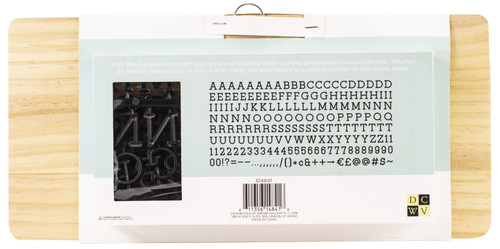 DCWV Frameless Letterboard 15"X7"-Light Wood - 614841 DCWV Frameless Letterboard 15"X7"-Light Wood - 614841