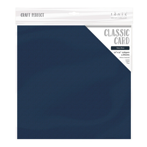Craft Perfect Weave Texture 80lb Cardstock 12"X12" 5/Pkg-Pier View - CARD 12-9170 - 5060517141707