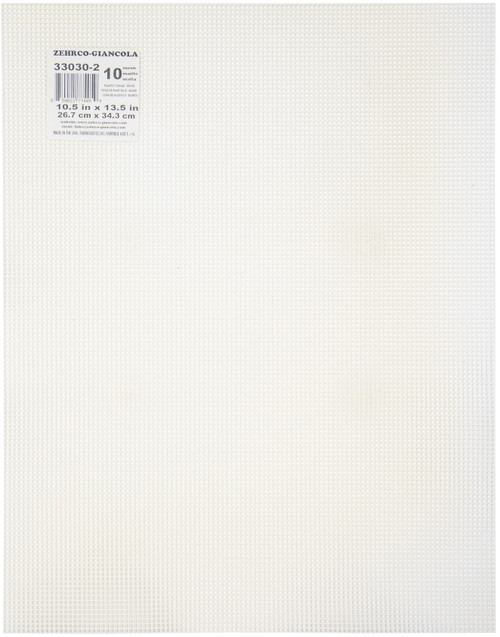 12 Pack - Zehrco-Giancola Plastic Canvas 10 Count 10.5"X13.5"-White - 33030-2 - 850021774059
