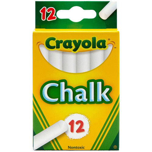 12 Pack - Crayola Chalk-White 12/Pkg - 51-0320 - 071662003203