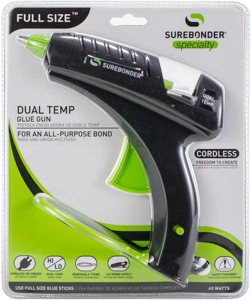 Surebonder Dual-Temp Full Size Cordless/Corded Hot Glue Gun-Black - CDT-270F - 018239359271 Surebonder Dual-Temp Full Size Cordless/Corded Hot Glue Gun-Black - CDT-270F - 018239359271