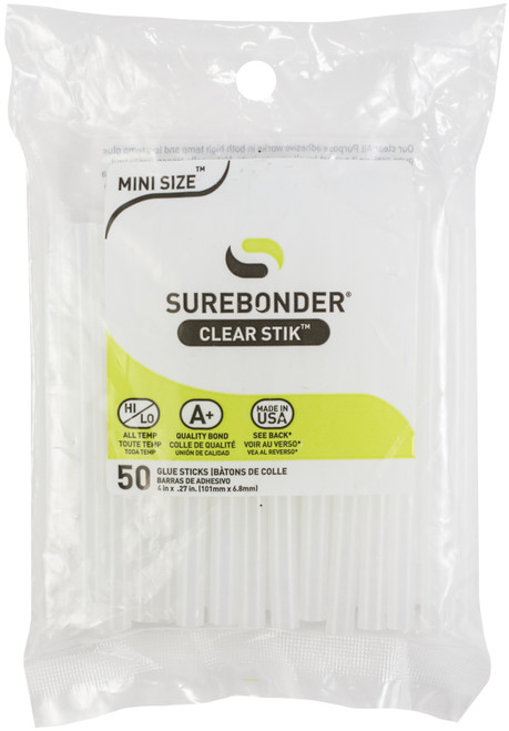 Surebonder All-Purpose Stik Mini Glue Sticks 50/Pkg-.28"X4" - DT-50M4 - 018239337521 Surebonder All-Purpose Stik Mini Glue Sticks 50/Pkg-.28"X4" - DT-50M4 - 018239337521